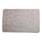 MSV Pebbles kúpeľňová predložka 40 x 60 cm béžová / polyester, PU pena / protišmyková