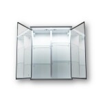 OLSEN SPA - Vrchný zrkadlová skrinka NICE s LED osvetlením - Rozmery skriniek - 80 × 64 × 15 cm OLNNIC80