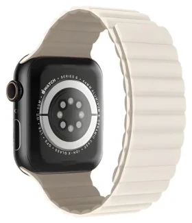 Devia Nature Silicone Magnetic Stardust White / Remienok pre Apple Watch / 44/45/46mm (6942297104433)