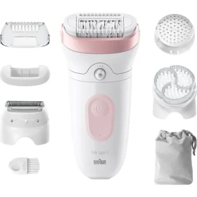 Braun Silk-épil 7-060 biela / Epilátor / WetDry / bezdrôtový / MicroGrip (7500435225106)