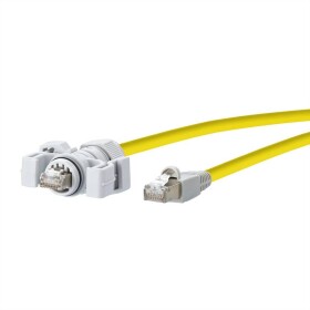 Metz Connect 141N113K100B0 RJ45 sieťové káble, prepojovacie káble CAT 6 S/FTP 20 m žltá IP65, krytie PUR 1 ks; 141N113K100B0