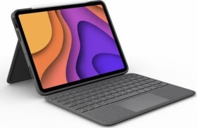Logitech Etui z klawiatura do iPada - 4. generacji - LOGITECH - FOLIO TOUCH IPAD AIR - Sivý