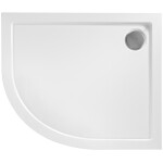 REA/S - Sprchová kabína Look Black 80x100 + Sprchová vanička Look White vpravo KPL-K7900