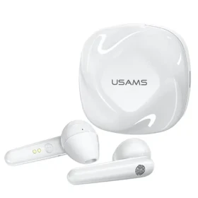 USAMS SD TWS Dual Stereo Wireless Headset BT 5.0 biela / 40 mAh + 300 mAh (6958444922362)