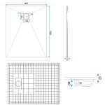 REA - Sprchová vanička Magnum Grey 100x80 REA-K4107