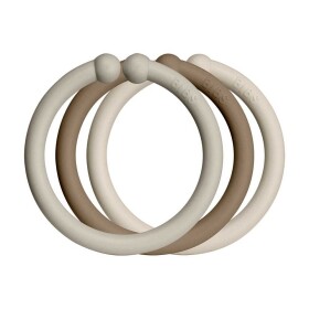 BIBS Loops krúžky sand/dark oak/vanilla