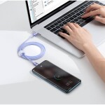 Baseus CAJY000605 Kábel USB-C (M) - USB-C (M) 1.2 m fialová / 100W (CAJY000605)