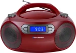 Blaupunkt BB18RD červená / Rádiomagnetofón / FM/CD/MP3/USB/AUX / budík / 2x 2W RMS (5901750503573)