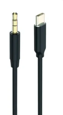 2GO 797219 čierna / Audio kábel / 3.5mm / USB-C / 1 m (797219)