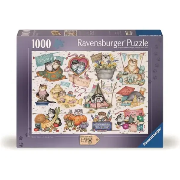 Ravensburger Puzzle: Mačacie kalendár