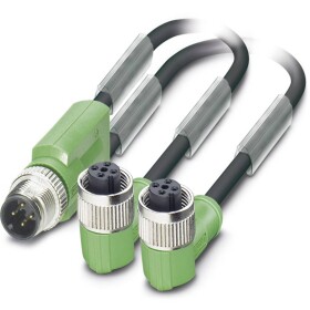 Sensor/Actuator cable SAC-3P-M12Y/2X0,6-PUR/M12FR B 1669000 Phoenix Contact; 1669000