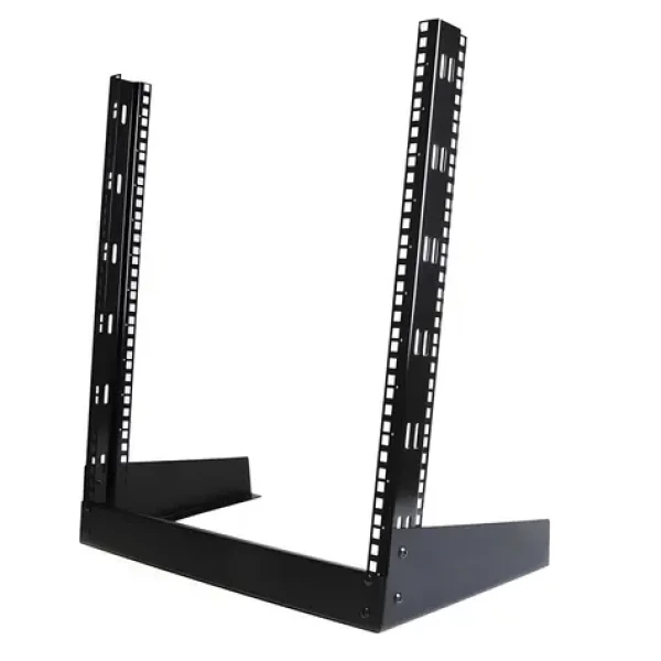 StarTech Open Frame 12U čierny / Stojanový rack / 19" / hĺbka 292 mm / nosnosť 50 kg / 2-stĺpikový (RK12OD)