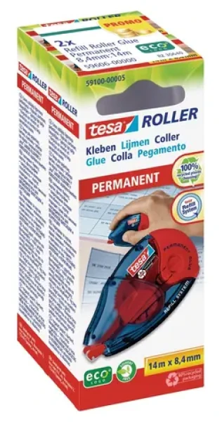 Tesa Roller ecoLogo / Náplň do lepiaceho rolleru / Trvalé lepenie / 2 ks (59606-00000-03)