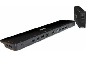 CLUB3D CSV-1564W100 Dokovacia stanica USB-C 3.2 čierna / 3x USB-C / HDMI / DP / VGA / RJ45 / SD Slot / MicroSD / 3.5mm jac (CSV-1564W100)