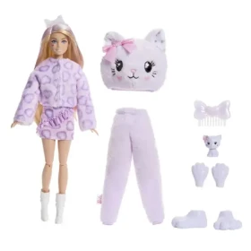 Mattel Bábika Barbie Cutie Reveal Starostliví medvedíci Sladké mašle - mačička JJP64