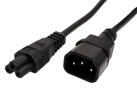 Lindy C14 - C5 (trojlístok) čierna / Predlžovací napájací kábel / 3 m (30342)