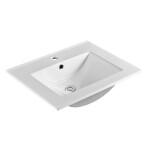 Mereo Aira, kúpeľňová skrinka s keramickým umývadlom 61 cm, dub Halifax CN740