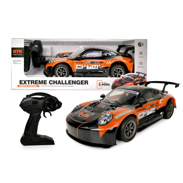 Mamido Mamido RC Drift auto na diaľkové ovládanie 1:8 XXL s LED svetlami oranžové