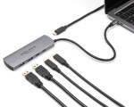 Delock DeLOCK 64299 huby i koncentratory USB 3.2 Gen 1 (3.1 Gen 1) Type-C 10000 Mbit/s Sivý
