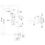 INVENA - Sprchový stĺp DOKOS s vaňovým výtokom chróm AU-19-B01-V