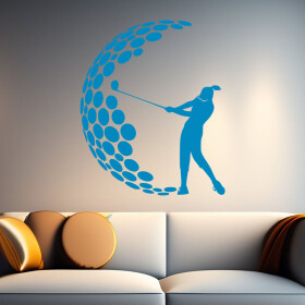 Veselá Stena Samolepka Golf Farba: modrá, Veľkosť: 60 x 73 cm