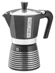 PEDRINI Moka kanvička Infinity čierna 6 porcií / Hliníkové telo s glazúrou / Objem 0,3 l (100002164139)