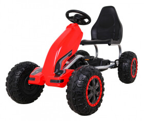 Mamido Detská šliapací motokára Monster Strong červená