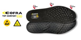 Stielka Cofra TOP COMFORT ESD * Veľkosť topánky: 40, pracovné vložky
