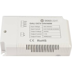 Deko Light BASIC, DIM, CV, EUP40D-1W24V-0 napájací zdroj pre LED konštantné napätie 40 W 0 - 1700 mA 24 V/DC stmievateľný; 843278