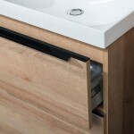 Mereo Mailo, kúpeľňová skrinka 80 cm, dub Riviera, čierne madlo CN521SBN