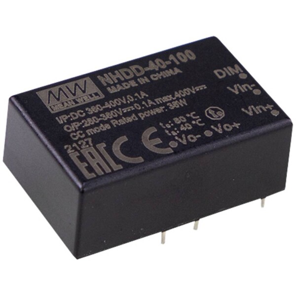 MEAN WELL napájací zdroj pre LED 36 W 100 mA 320 - 360 V stmievateľný; NHDD-40-100