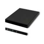 Qoltec 51864 externý box pre mechaniku čierna / USB 2.0 a SATA / 9.5 mm (51864)