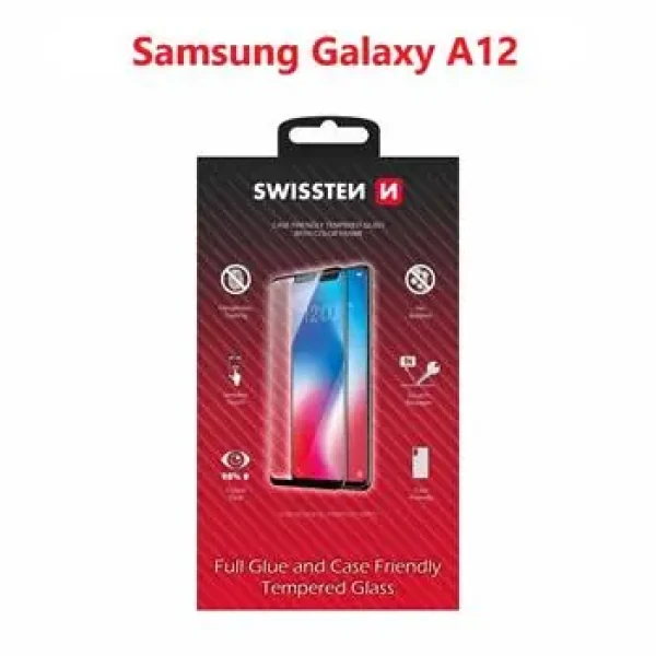SWISSTEN FULL GLUE COLOR FRAME CASE FRIENDLY sklo pre SAMSUNG A125 GALAXY A12 čierna (54501785)