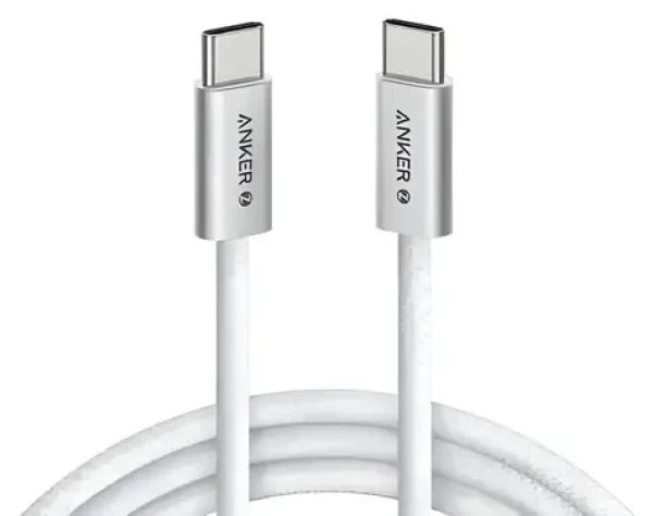 Anker Zolo biela / Kábel / USB-C - USB-C / 1,8 m / 240 W / PD 3.1 (A8060H22)