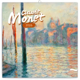 NOTIQUE Poznámkový kalendár Claude Monet 2026 - Západný / 30 x 30 cm (PGP-35148-Z)