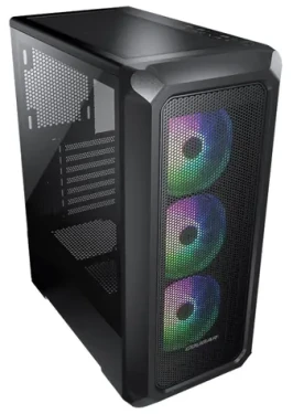 COUGAR Archon 2 Mesh RGB čierna / PC skriňa / ATX / micro-ATX / mini-ITX / RGB / priehľadná bočnica / Zdroj 600w (CGR-5CC5B-MESH-RGB)