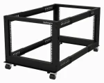 StarTech Otvorený rack 8U mobilný / Otvorený rozvádzač / 4-stĺpikový / nastaviteľná hĺbka 22-40" / nosnosť 544 kg (4POSTRACK8U)