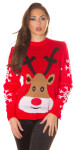 Trendy Koucla Christmas Jumper white Einheitsgroesse