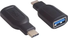 MicroConnect adaptér USB-C (M) - USB3.0 A (F) čierna (USB3.1CAAF)