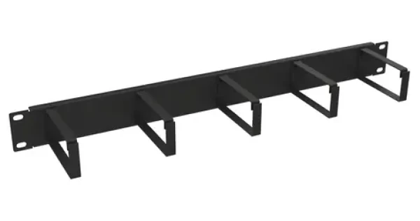 Solarix VP-08-1-00-B čierna / Vyväzovací panel / 19" / 1U / oceľový (80191091)