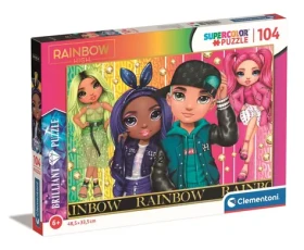 Clementoni Brilliant PUZZLE Rainbow High: Jade, Kryštál, River a Stella