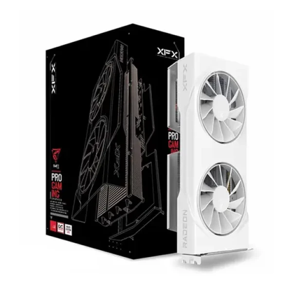 XFX Radeon RX 9060 XT Swift White OC 8GB / 3320MHz / 8GB GDDR6 / 1x HDMI + 2x DP / 450W (8) (RX-96TSW8GWQ)
