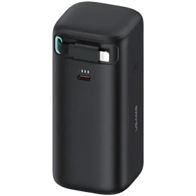 USAMS XMF Series Powerbanka výsuvný kábel Lightning čierna / Power Bank / 18000 mAh / PD 45W / USB-C + Lightning (20KCD21701)