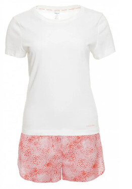 Dámske pyžamo Calvin Klein růžovo-bílá