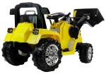 Mamido Detský elektrický traktor Power s radlicou žltý