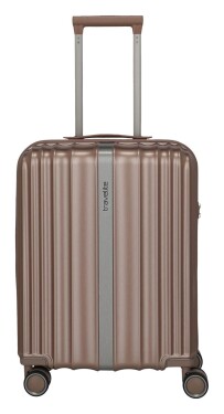 Malý škrupinový kufor Travelite Paros 4w S Cappuccino