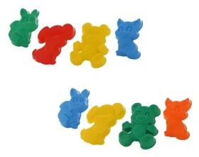 Formičky zvieratka (veverička, psík, mačiatko, medvedík)