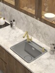 DEANTE DEANTE - Momi metallic grey Granitový drez, 1-bowl ZKM_S103