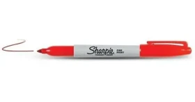 Sharpie Fine Popisovač permanentný červená / okrúhly hrot F / 12ks (S0810940)