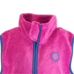 Dievčenská chlpatá vesta so stojacím golierom, Pidilidi, PD1140-07, fuchsiová - 104 | 4let